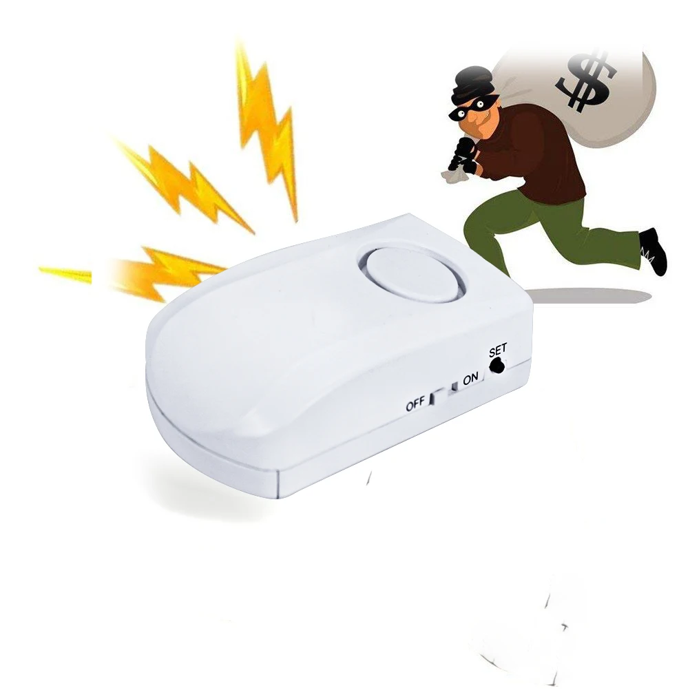 wireless remote control vibration shock sensor clock  alarm motion detection sensor strobe light