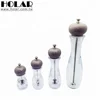 [Holar] Taiwan Made Clear Salt Pepper Mill with Acrylic & Rubber Wood Top