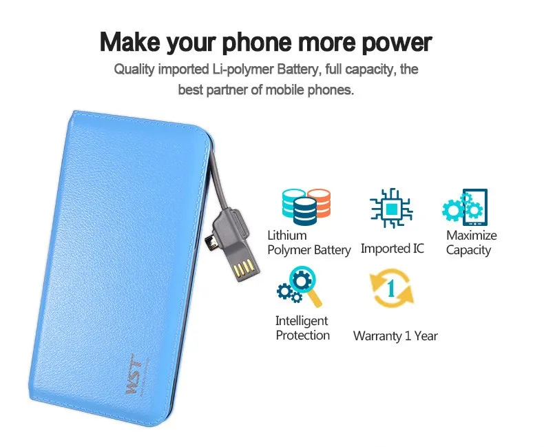 micro usb cable power bank portable external battery powerbank