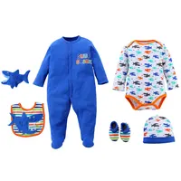 

wholesale cute baby clothes romper set with baby toy