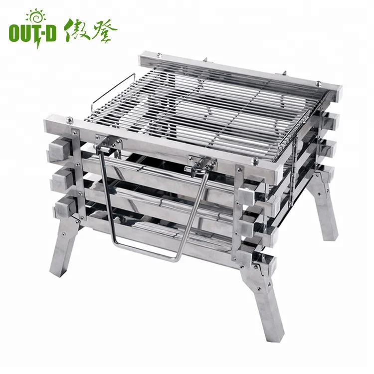 
Folding Stainless Steel Camp Stove Grill for Outdoor BBQ 