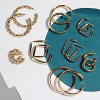 

Artilady big c hoop earrings for women gold hoop earrings twist jewelry gift