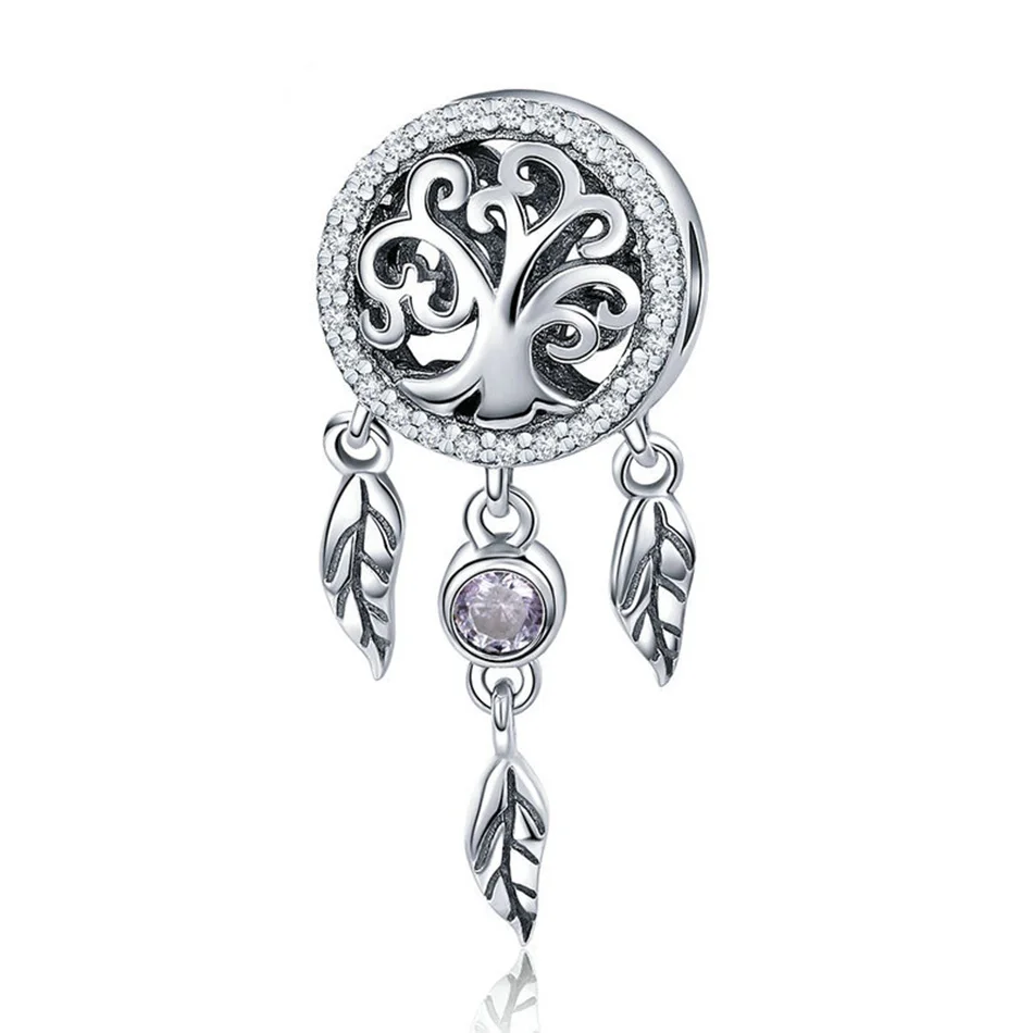 

Stylish 100% 925 Sterling Silver Dreamcatcher Family Tree Beads fit Women Charm Bracelets Necklaces DIY Jewelry