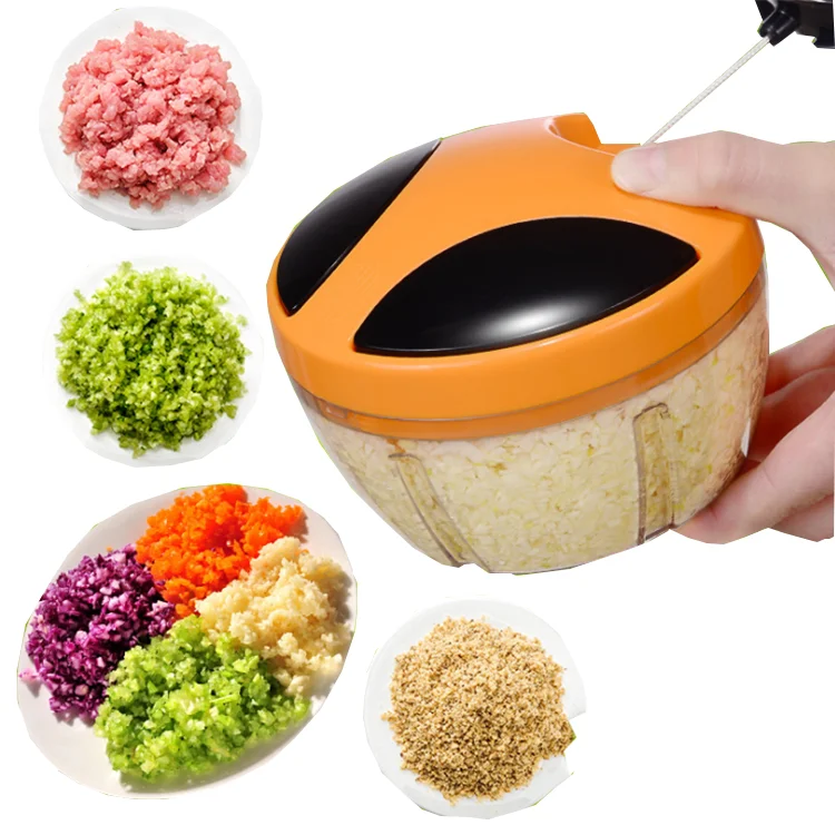 

2019 Top Sale Hand Chopped Onion Garlic Shredder Vegetable Chip Cutter Manually Pull On The Rope Meat Grinder Machine, Custom color