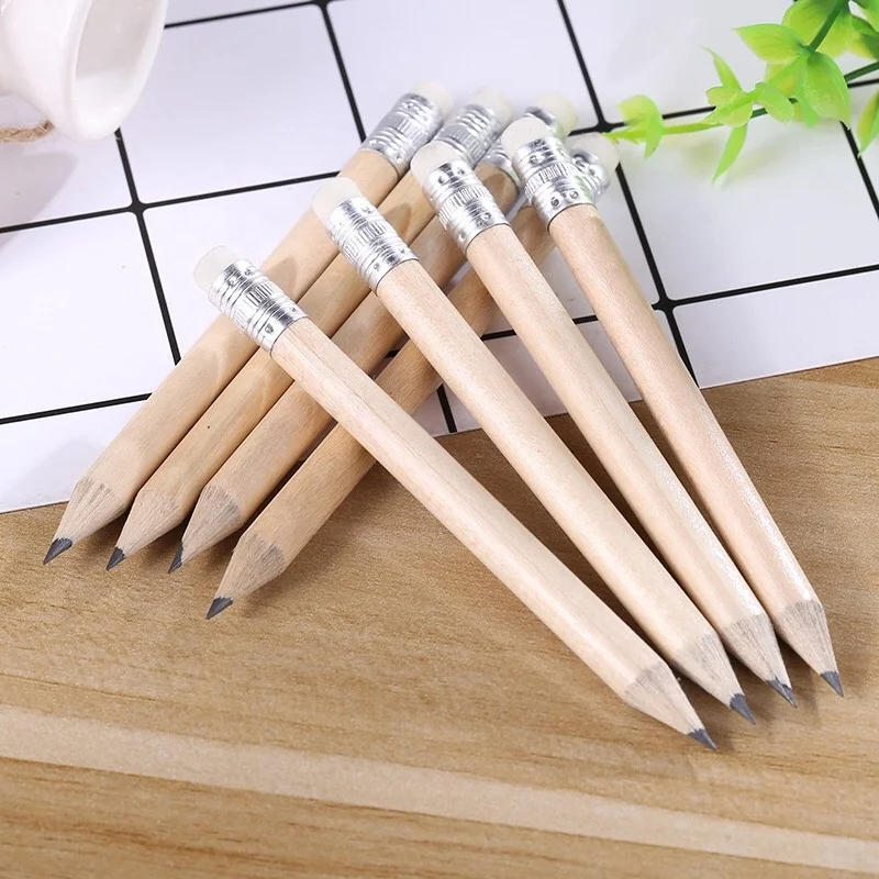 Customized 8.8cm Short Golf Pencils,cheap Bulk Mini Wooden Golf Pencil 