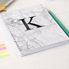 Personalized marble texture big letter hardcover birthday gift notebook