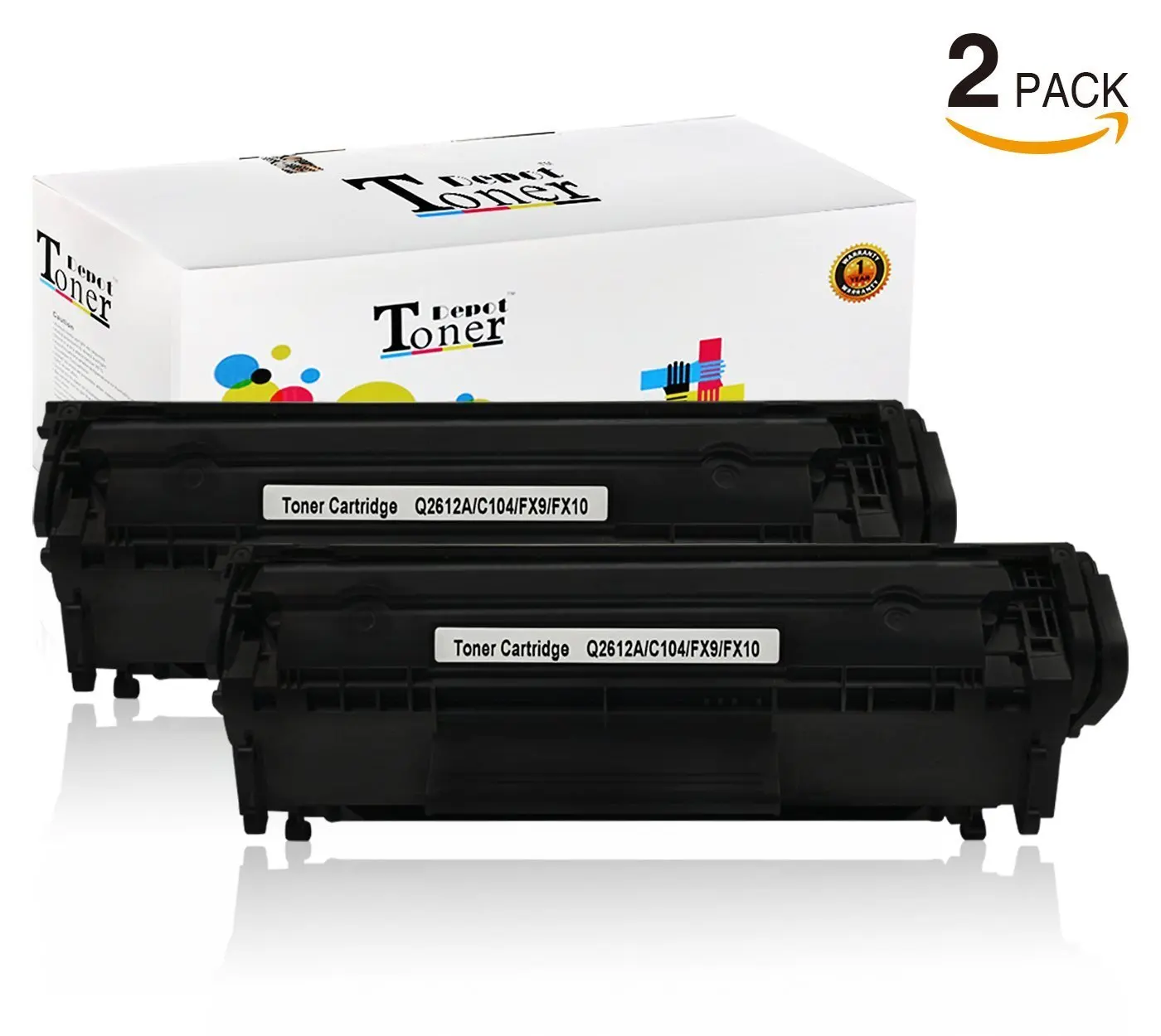Get Quotations · 2 PACK TonerDepot Compatible with HP Q2612A, C104, FX9, FX10 Toner Cartridge Multi
