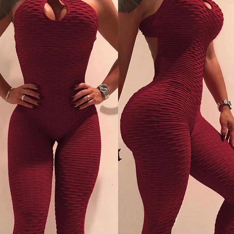 
Best Sale 7 Colours One Piece Sexy Butt Lifter Bodycon Jumpsuits Women 2020 
