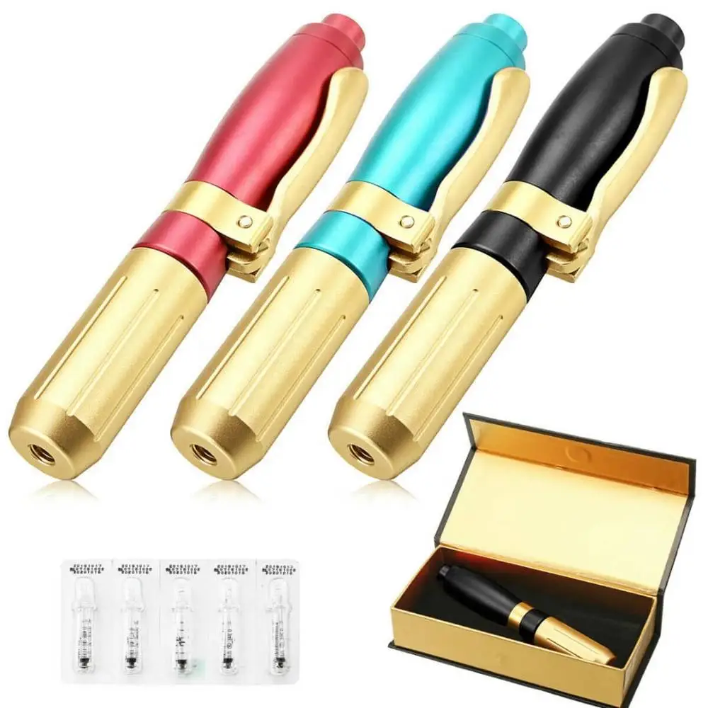 

Lips Hyaluronic Jet Injection Gun Needle Free Injection For Lips, Black/gold/red