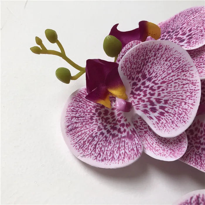 F1199 Wholesale Orchid Flower 3d Printing 9 Heads Real Touch Latex