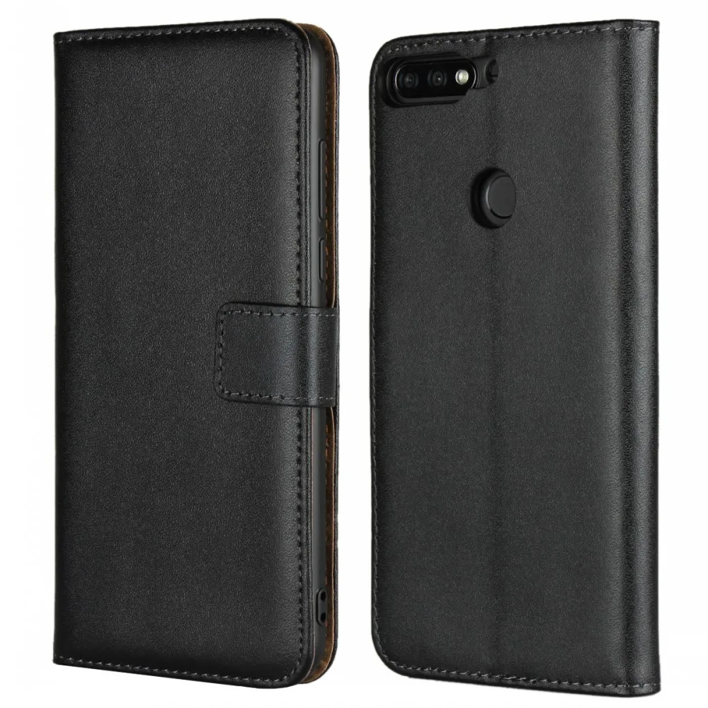 

iCoverCase Phone Accessories Holder Cover Black Leather Wallet Case Celulares For Huawei Y7 2018 Y7 Prime 2018