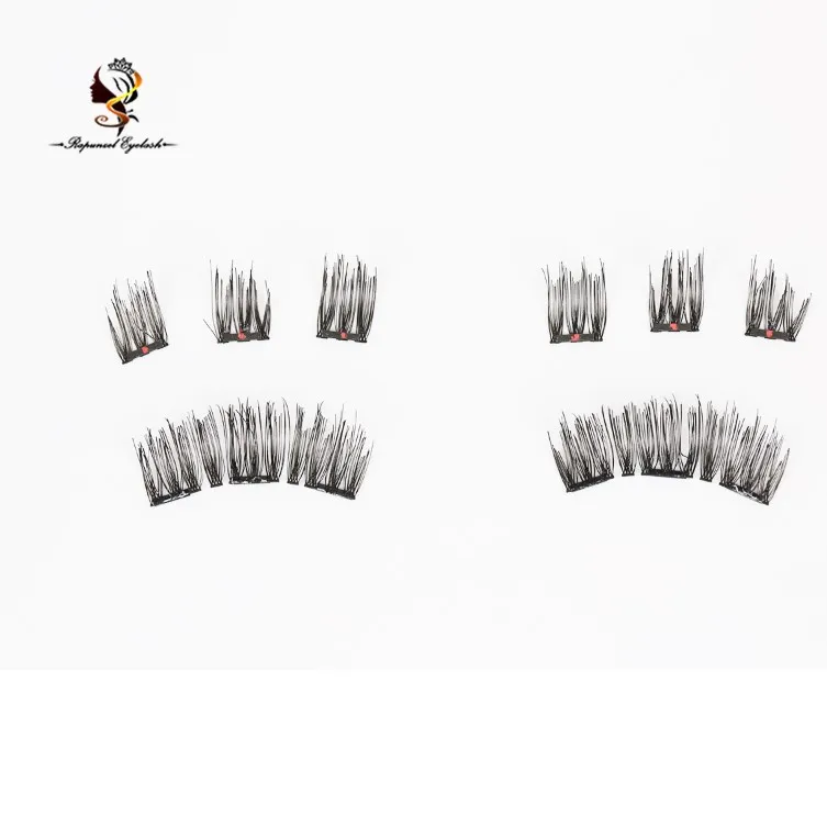 

Wholesale magnetic eyelashes 3 magnets false eyelashes, Black