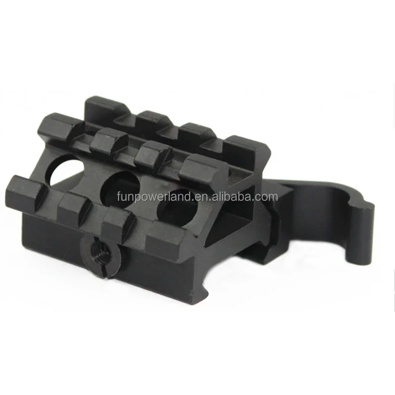 

Funpowerland Quick Release Scope Tactical Mount Double Picatinny Rail See-Throu For 20mm Weaver Picatinny Bases, Matte black