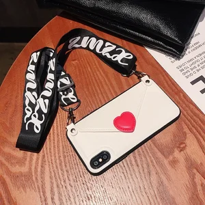 Heart Envelope Phone Case Crossbody Lanyard iPhone