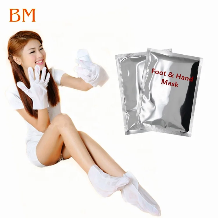 

Private label lavender foot massage care mask pad skin peeling baby japan foot mask hand mask, White