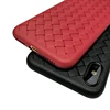 For iphone xs max cell phone case weave woven pattern tpu back cover 6.5 inch phone case for iphone xs max