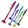Novelty travel cheap design screen logo personalized itching smart portable stretch out pen shaped plastic mini back scratcher