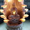 garden led light water fountain resin indian buddha statue