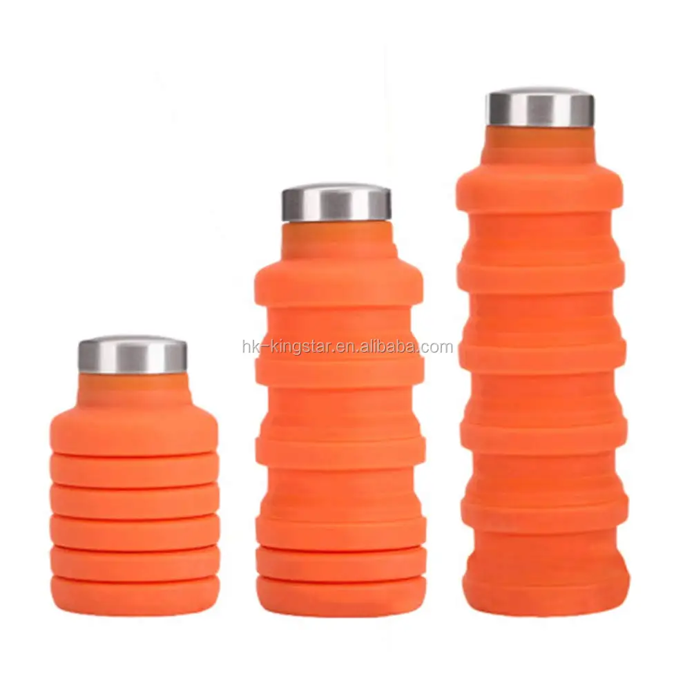 amazon hot selling collapsible silicone sport travel water bottle