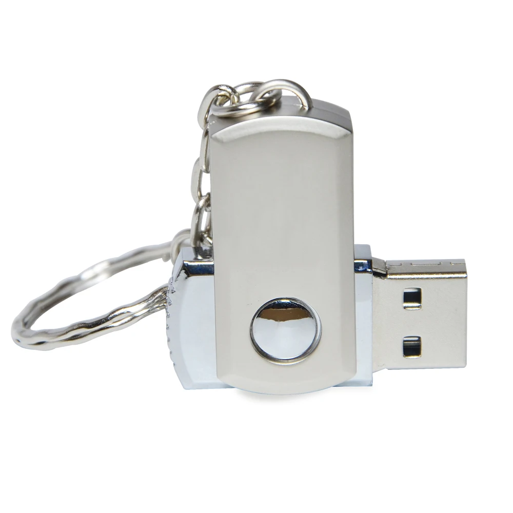 

Metal Swivel Silver Memorias USB Customized USB Pendrive 4gb 8gb 16gb 32gb 64gb