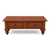 Antique Practical Simple Rectangular Shape Solid Maple Wood Two Deep Drawers Storage Table Coffee Table