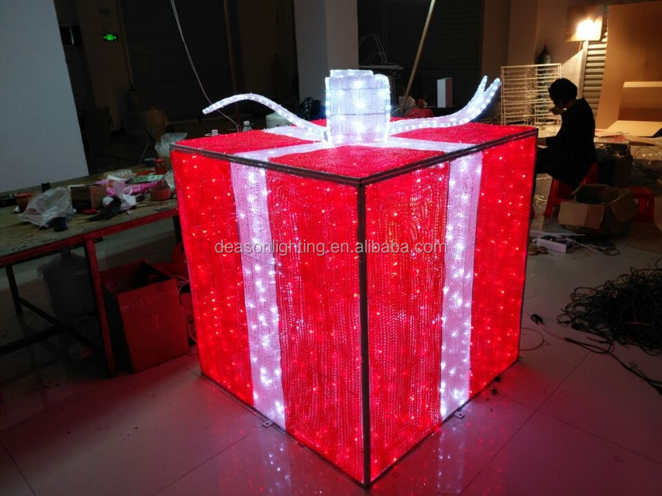 Giant Outdoor Christmas Gift Box Lights Buy Outdoor Led Christmas