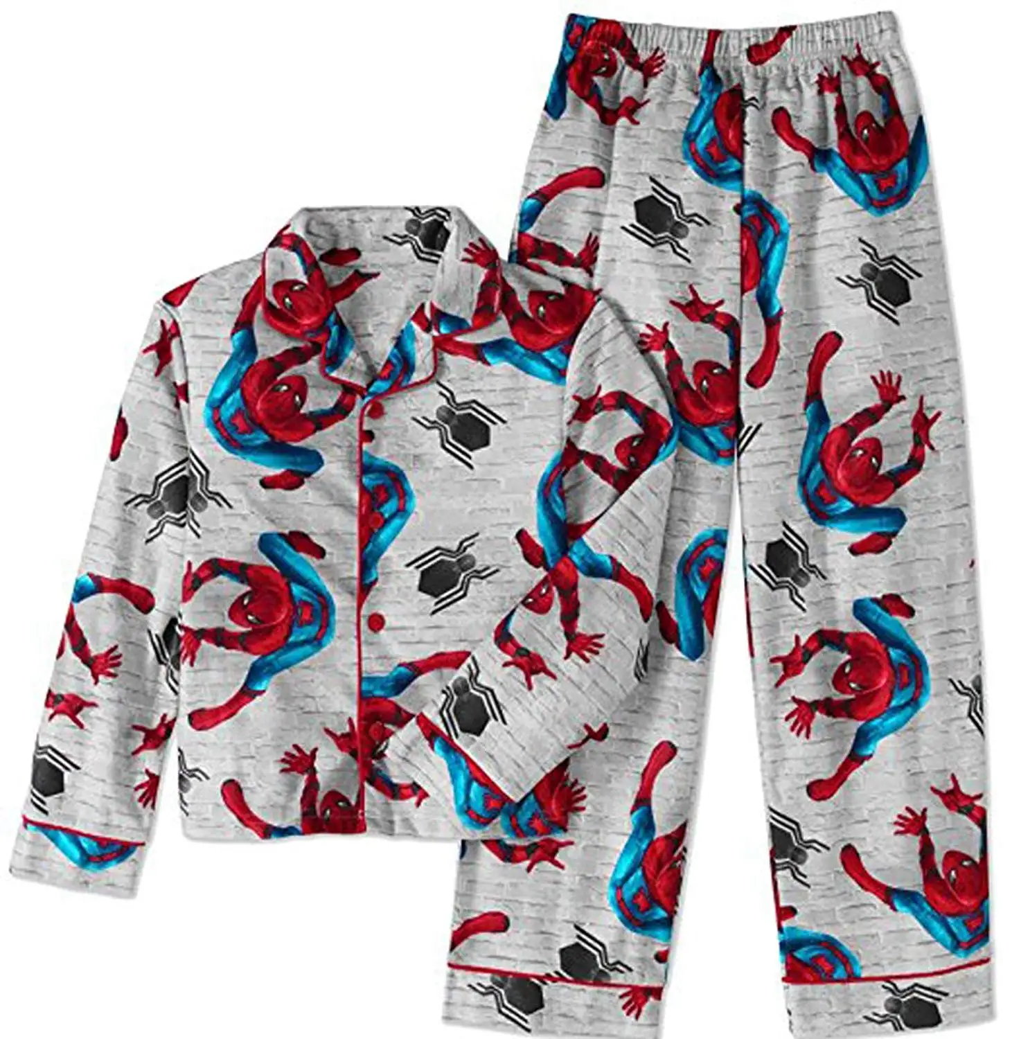 Marvel Little Boys Spiderman 2-Piece Pajama Coat Set