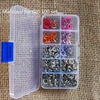 100set/box 9.5mm 10 Colors Metal Sewing Prong Snap Baby Buttons Prong Ring Press Studs Snap Fasteners Sewing Accessories