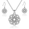 Wholesale 925 Silver Celtic knot Pendant Necklace stud earring Jewelry Set