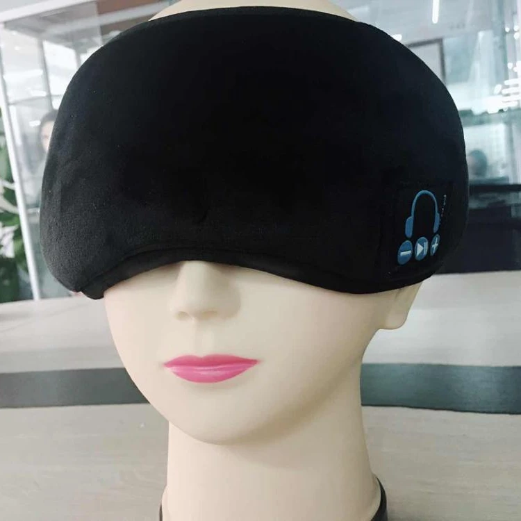 

Factory Comfortable 5.0 Bluetooth Headband Wireless Music Sport Adjustable Sleep travel eye mask Headphone Washable eye mask, Black;gray