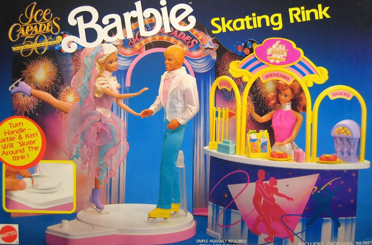 Ice Capades 50th Anniversary BARBIE Skating Rink Playset (1990 Arco Toys, M...