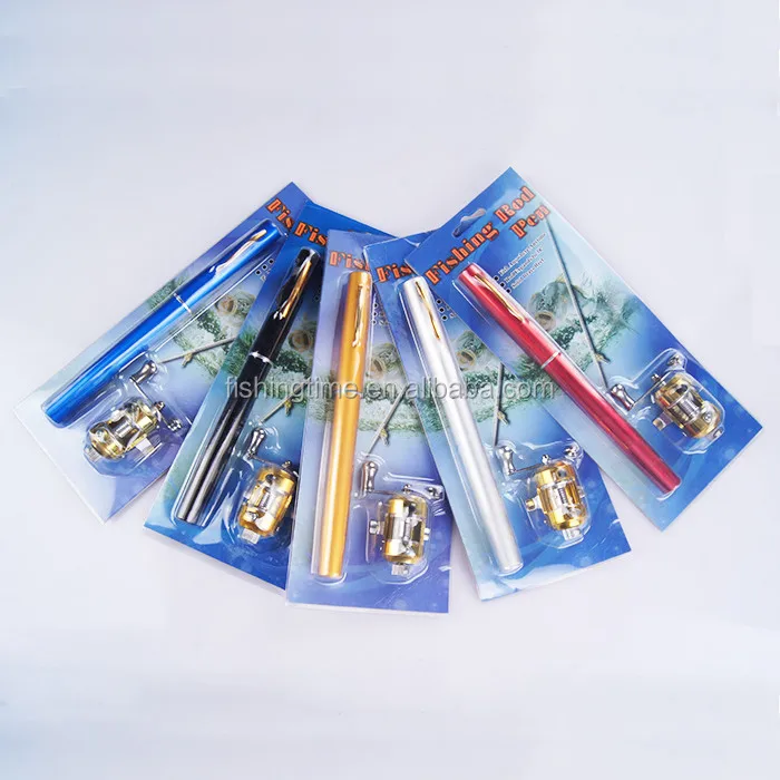 

High quality Mini Pen Fishing rod with fishing reel, 5 color in stock.