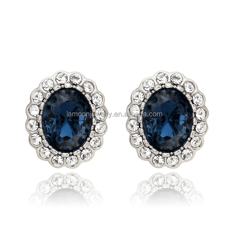 

Top Quality Classical 18K Gold & White Gold Plated CZ Diamond Earrings Wholesale For Women E645