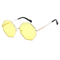 

A0332 Superhot Eyewear 2019 Fashion Sun glasses Tinted Lenses Hexagon Metal Sunglasses