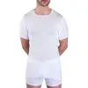 Mens White Sweat Proof Undershirt - Crew Or V Neck