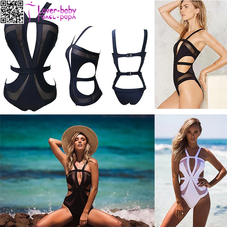 

2017 summer hot sale One Piece Monokini sexy swimsuit women L32610, As shown