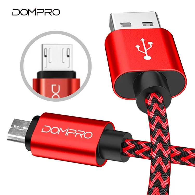 New Coming original 2A Nylon Braided mobile phone charger micro usb cable