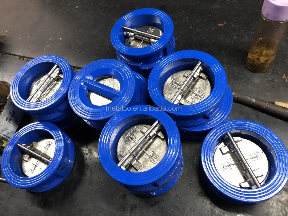 dn80 wafer double door check valve pn16 pn10 di body stainless