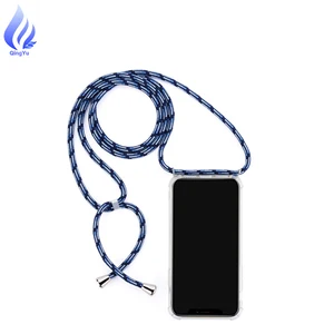 Cord Rope Necklace Strap Clear Phone Case iPhone 6 to XR