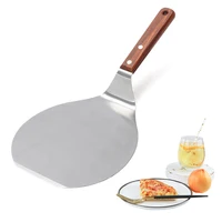 

Best Selling Products 2020 Kitchen Accessories Baking Tool Wooden Handle Large Round 430 Stainless Steel Pizza Shovel