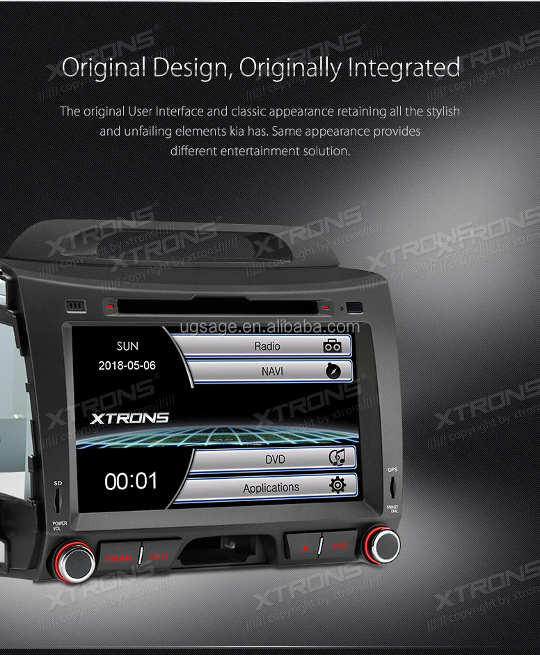 Xtrons 8" Hd Digital Touch Screen Gps Car Multimedia System For Kia