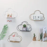 

Nordic Creative Cloud Shape Metal Display Holder Wall Mount Shelves Living Bedroom Home Decorative Accessories Storage Rack