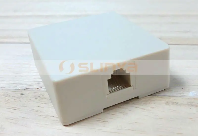 Female RJ11 8P4C Wall Mount Modular Phone Jack Block Box
