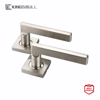 Inexpensive Nickel Indoor Door Levers Satin Chrome Door Handles