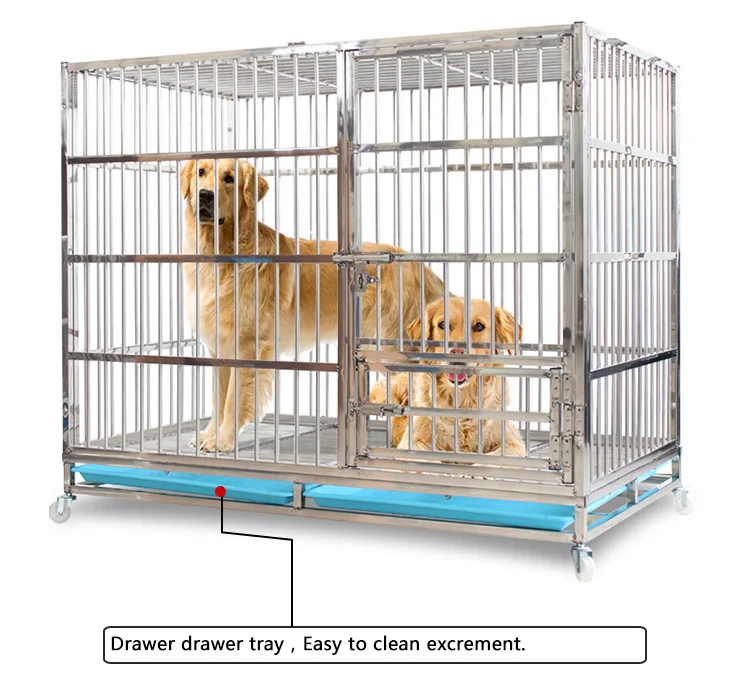 Foldable Large dog house Pet Cage Square Tube Large Dog Crate