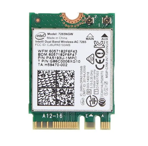英特尔7265ngw ac双频7265 867mbps 802.11ac wifi ngff m.