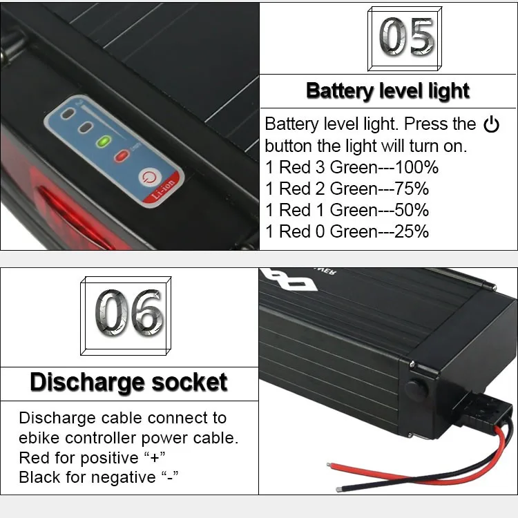 Upp Brand 36v 20ah Rear Rack Electric Bicycle Phylion Battery With 42v 2a Charger Buy 36v E 0217