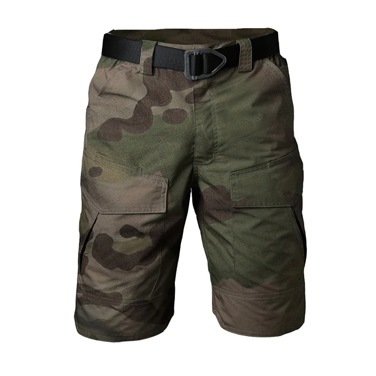 

OEM Custom Camo Sweat Cargo Shorts,Waterproof Ripstop Hiking Shorts Trousers,Jogger Shorts Men