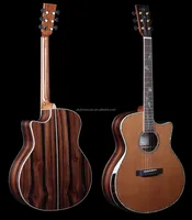 

HM750GSC Himor brand, High grade 40 Inch cut way solid wood Acoustic guitars, folk guitar