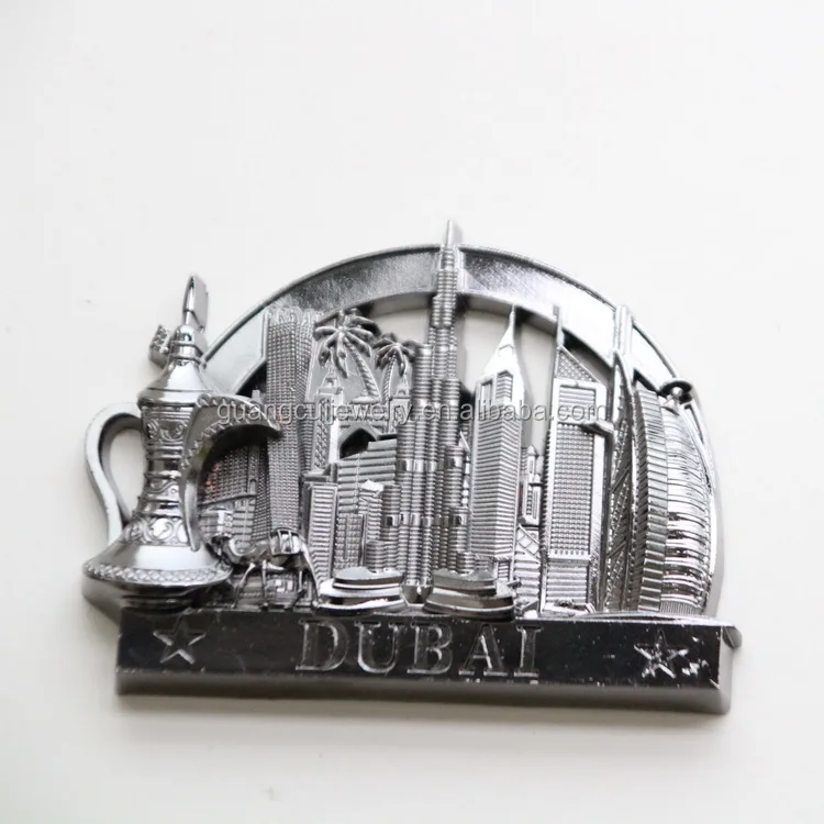 Dubai Tourism Souvenir Zinc Alloy Metal Custom Made Fridge Magnet - Buy ...